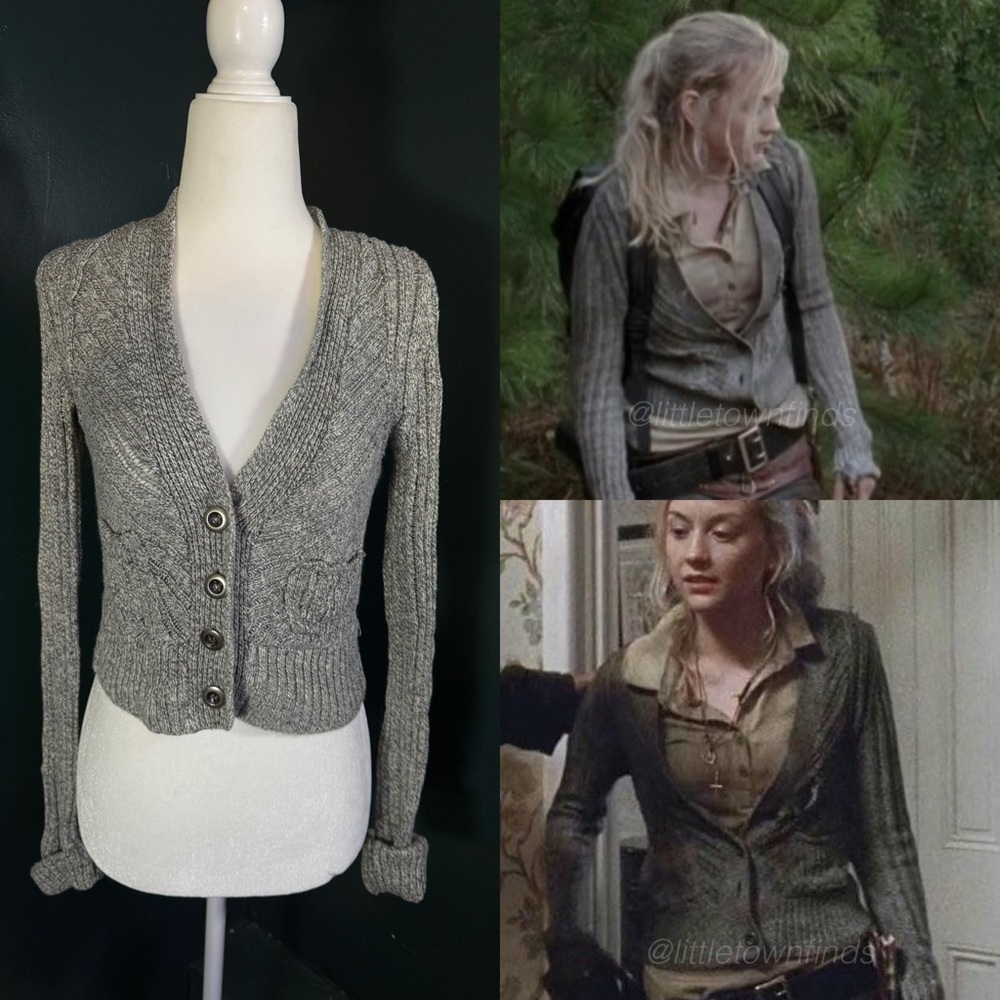 Free People • Over The Rainbow • Cropped Ribbed Knit Cardigan ASO Beth Greene M